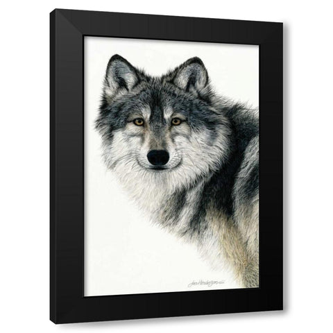 Silent Watch Black Modern Wood Framed Art Print by Henderson, Jan