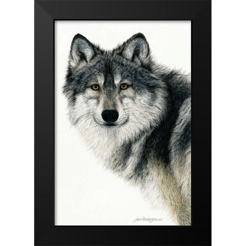 Silent Watch Black Modern Wood Framed Art Print by Henderson, Jan