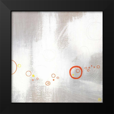 Asteroids I Black Modern Wood Framed Art Print by Han, Stephanie