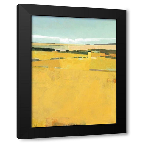 Fence Lines and Fields Black Modern Wood Framed Art Print by Hargreaves, Greg
