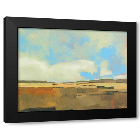 October Sky Black Modern Wood Framed Art Print with Double Matting by Hargreaves, Greg