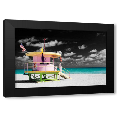 A Day at the Office Black Modern Wood Framed Art Print with Double Matting by Henderson, Scott