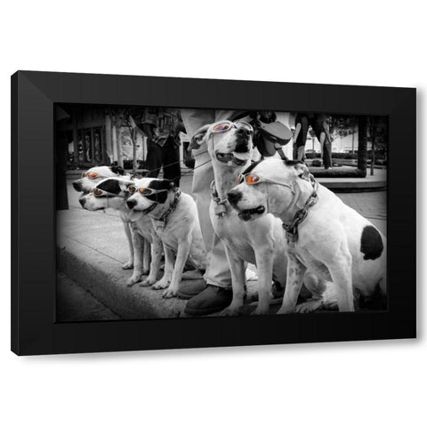 Afternoon Stroll Black Modern Wood Framed Art Print with Double Matting by Henderson, Scott