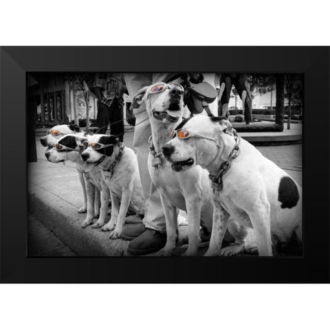 Afternoon Stroll Black Modern Wood Framed Art Print by Henderson, Scott