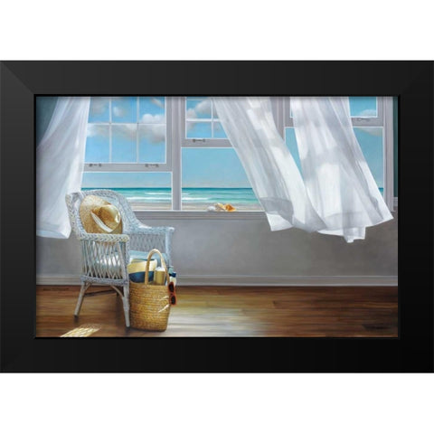 Sense Memory Black Modern Wood Framed Art Print by Hollingsworth, Karen