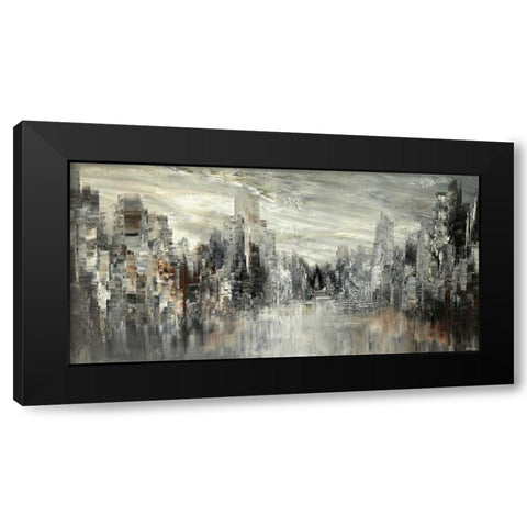 City of the Century Black Modern Wood Framed Art Print with Double Matting by Iliina, Tatiana
