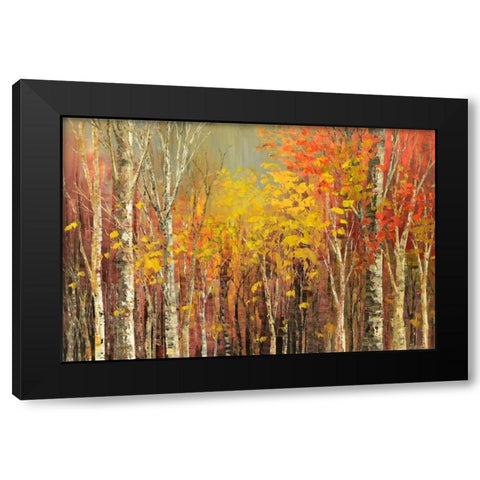 Tangled Colors Black Modern Wood Framed Art Print with Double Matting by Iliina, Tatiana