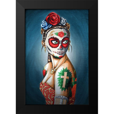 Luna Black Modern Wood Framed Art Print by Ivins, Nicholas