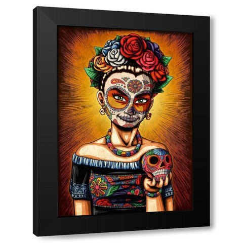 Rita Black Modern Wood Framed Art Print with Double Matting by Ivins, Nicholas