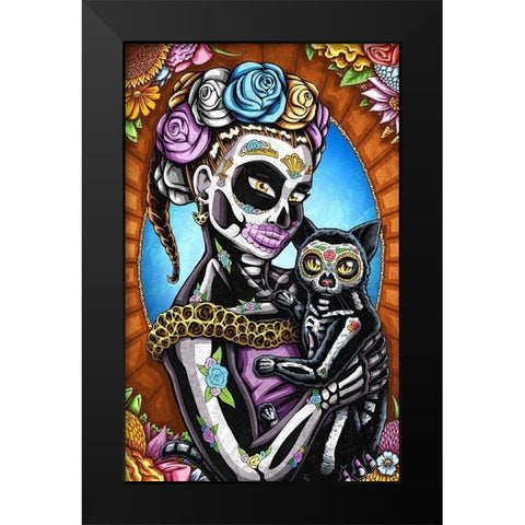 Calala Black Modern Wood Framed Art Print by Ivins, Nicholas