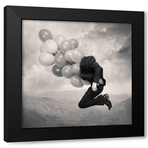 Elsewhere Black Modern Wood Framed Art Print by Ingberg, Tommy