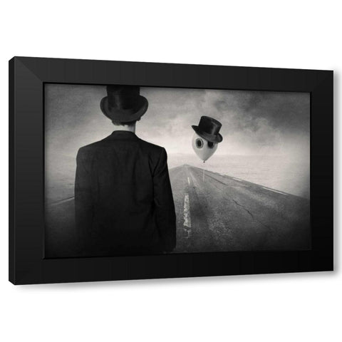 We Meet Again Old Friend Black Modern Wood Framed Art Print by Ingberg, Tommy