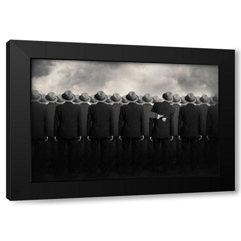 Shell Black Modern Wood Framed Art Print with Double Matting by Ingberg, Tommy
