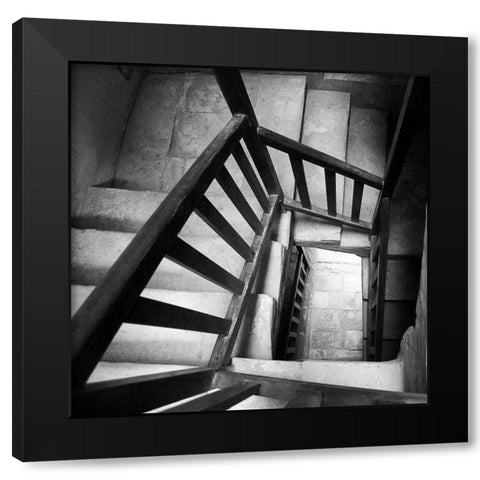 Spiral Staircase No. 7 Black Modern Wood Framed Art Print by PhotoINC Studio