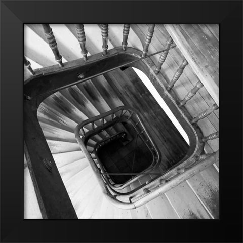 Spiral Staircase No. 8 Black Modern Wood Framed Art Print by PhotoINC Studio