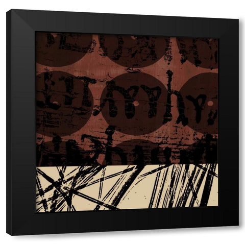 Fibers 1 Black Modern Wood Framed Art Print by GraphINC