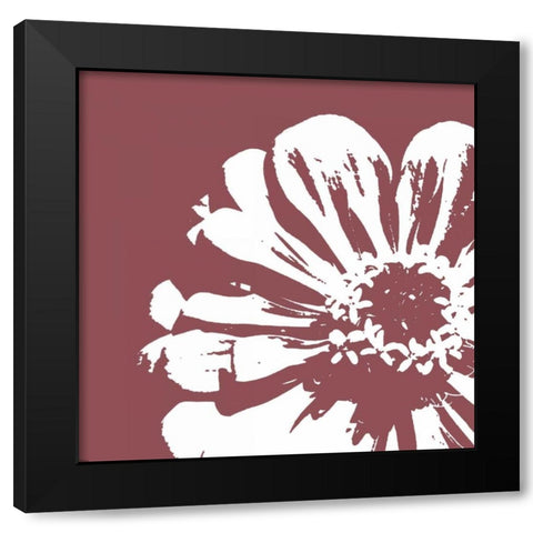 Flower II Black Modern Wood Framed Art Print with Double Matting by GraphINC