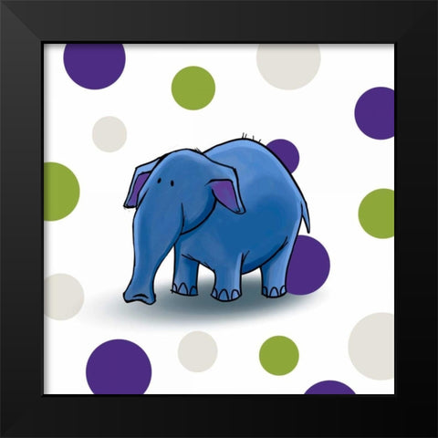 Elephant Black Modern Wood Framed Art Print by GraphINC