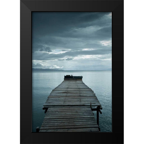 Dock 1 Black Modern Wood Framed Art Print by PhotoINC Studio