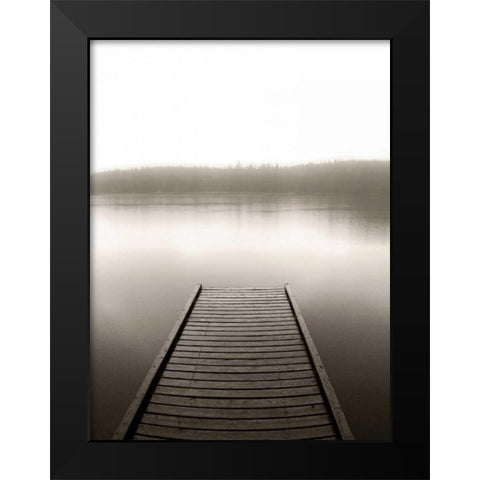 Dock 2 Black Modern Wood Framed Art Print by PhotoINC Studio