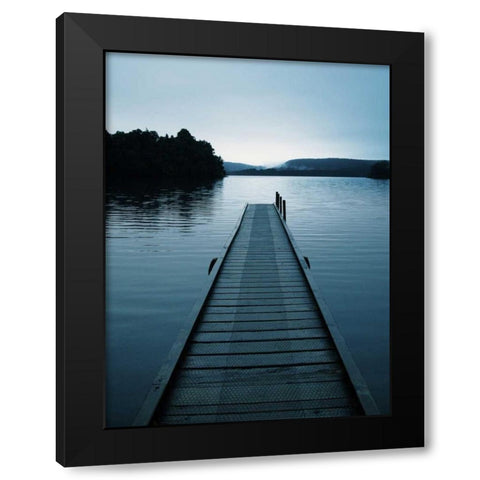 Dock 3 Black Modern Wood Framed Art Print with Double Matting by PhotoINC Studio