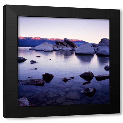 Purple Rocks Black Modern Wood Framed Art Print with Double Matting by PhotoINC Studio