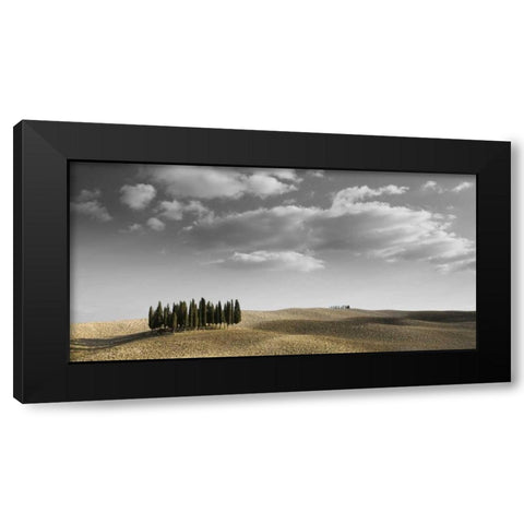 Toscana Landscape Black Modern Wood Framed Art Print with Double Matting by PhotoINC Studio