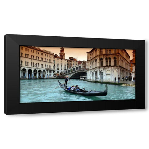 Venice Black Modern Wood Framed Art Print with Double Matting by PhotoINC Studio
