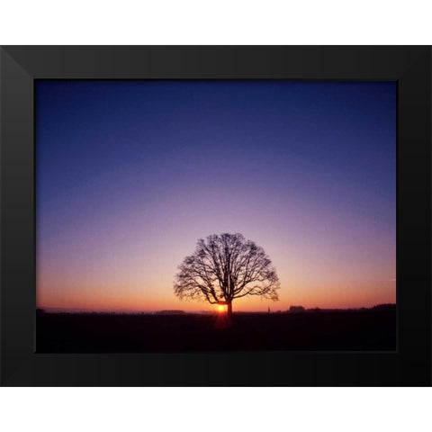 Sundown Black Modern Wood Framed Art Print by PhotoINC Studio