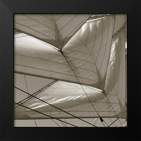 Sails Black Modern Wood Framed Art Print by PhotoINC Studio