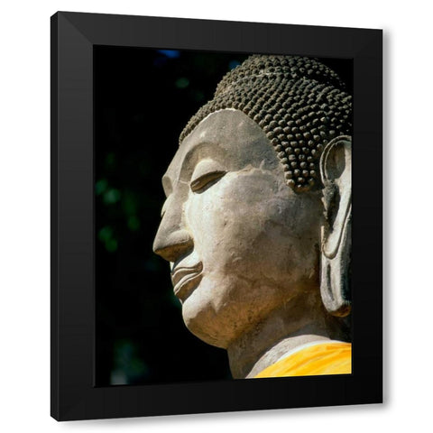 Buddha Black Modern Wood Framed Art Print by PhotoINC Studio