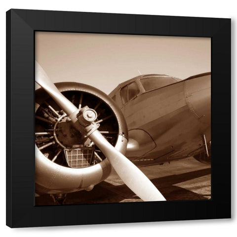 Aviation 3 Black Modern Wood Framed Art Print with Double Matting by PhotoINC Studio