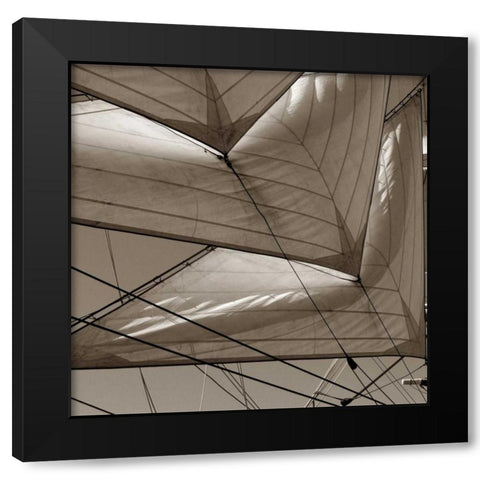 Sails Black Modern Wood Framed Art Print with Double Matting by PhotoINC Studio