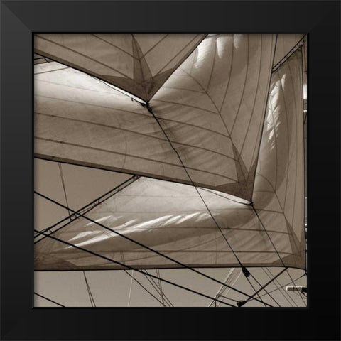Sails Black Modern Wood Framed Art Print by PhotoINC Studio
