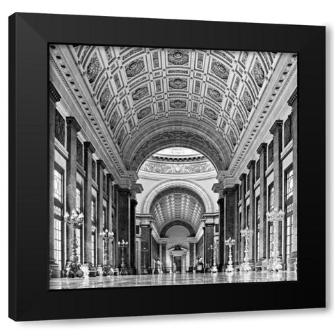 Church Black Modern Wood Framed Art Print by PhotoINC Studio