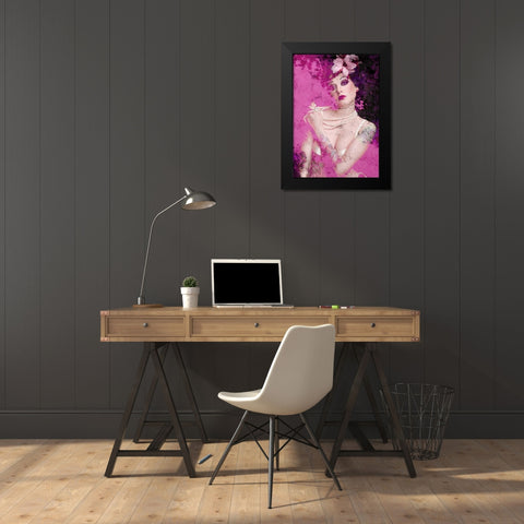 Iaâ‚¬â„¢m Pink Black Modern Wood Framed Art Print by GraphINC