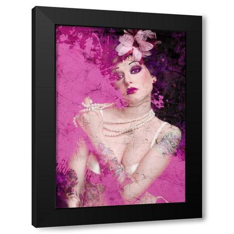 Iaâ‚¬â„¢m Pink Black Modern Wood Framed Art Print by GraphINC