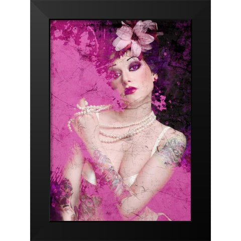 Iaâ‚¬â„¢m Pink Black Modern Wood Framed Art Print by GraphINC