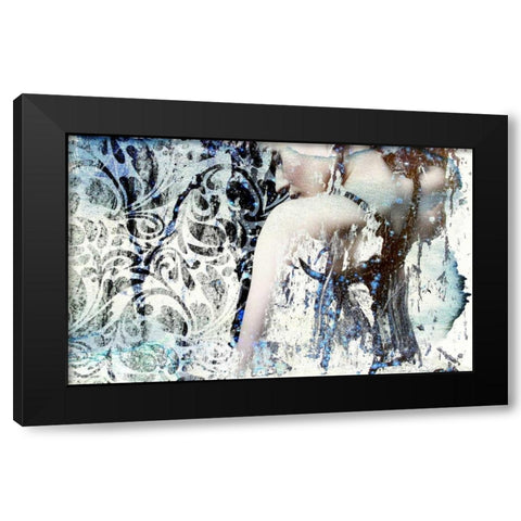 Mystery Girl Black Modern Wood Framed Art Print with Double Matting by GraphINC