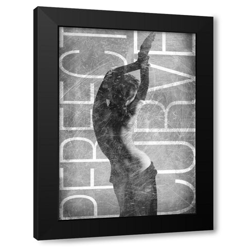Perfect Curve Black Modern Wood Framed Art Print with Double Matting by GraphINC