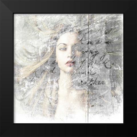 Blown Away Black Modern Wood Framed Art Print by GraphINC