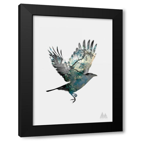 Bird Black Modern Wood Framed Art Print by Clean Nature