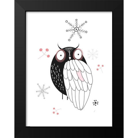 Owl II Black Modern Wood Framed Art Print by GraphINC