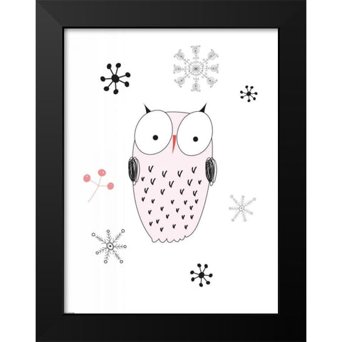 Owl III Black Modern Wood Framed Art Print by GraphINC