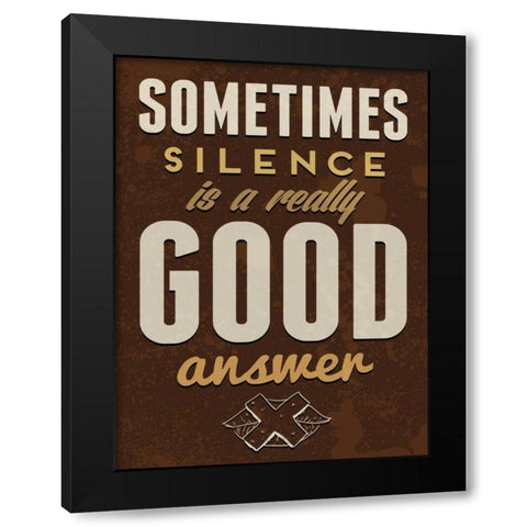 Sometimes Black Modern Wood Framed Art Print with Double Matting by GraphINC