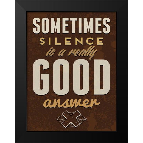 Sometimes Black Modern Wood Framed Art Print by GraphINC