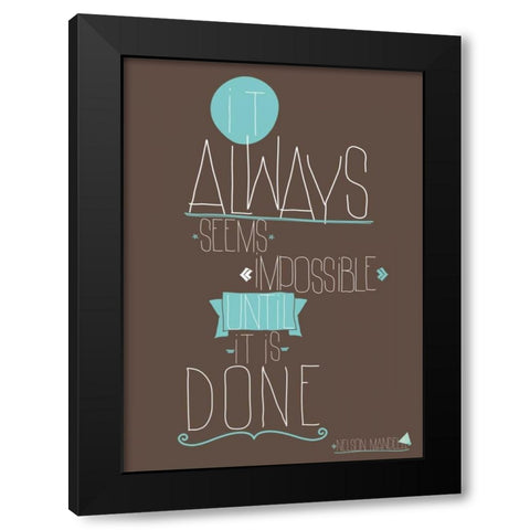 It Always Seems Black Modern Wood Framed Art Print with Double Matting by GraphINC