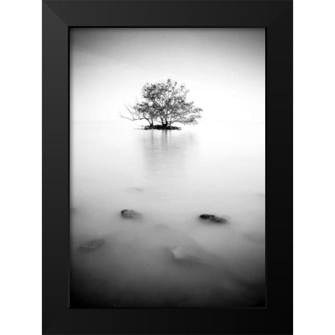 In the mist Black Modern Wood Framed Art Print by PhotoINC Studio