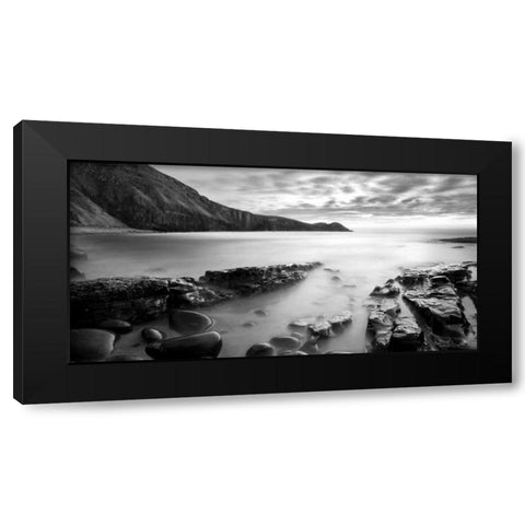 Rocks Black Modern Wood Framed Art Print with Double Matting by PhotoINC Studio