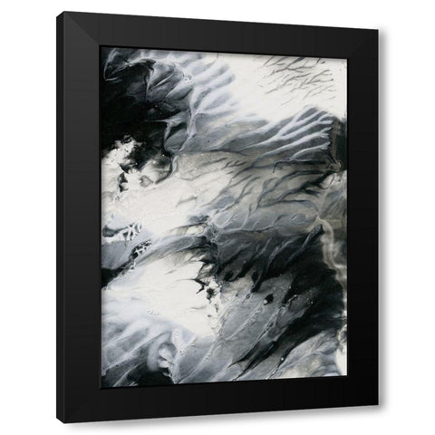 Dark Clouds Black Modern Wood Framed Art Print by Incado